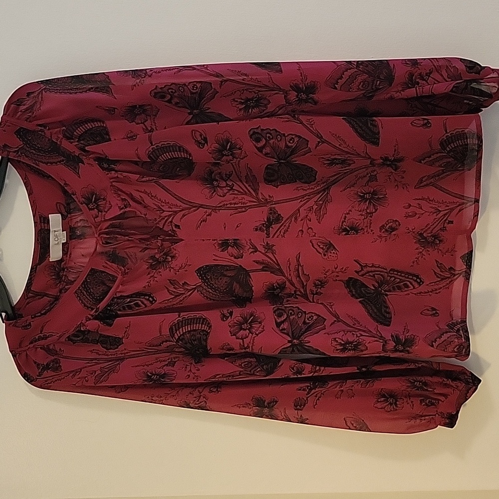 Loft Floral Butterfly Blouse